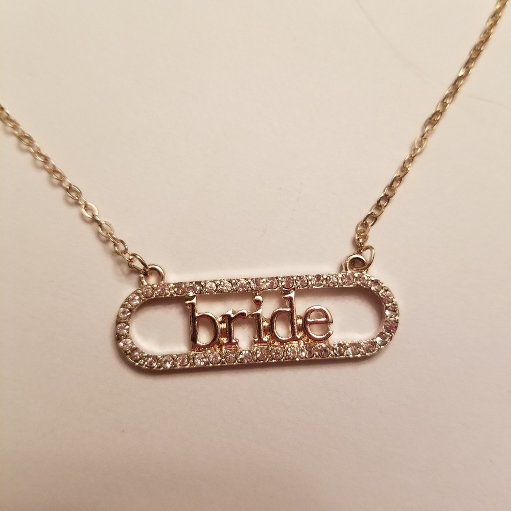 Bride Rose Gold Tone Necklace